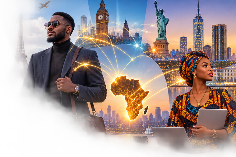 Corridors d'affaires entre l'Afrique, Londres et New York