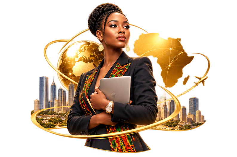 Entrepreneure panafricaine connectée au monde